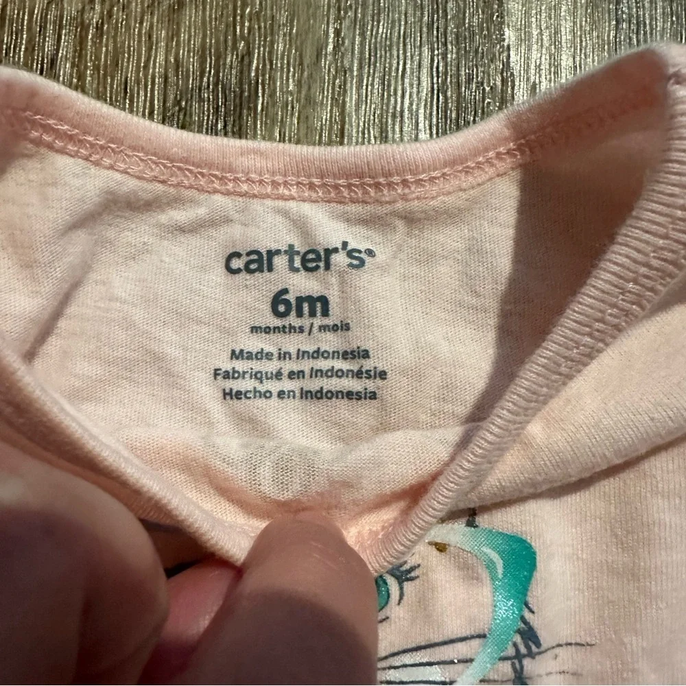 Baby Girl 6-9M Clothing Bundle Carter’s Wonder Nation Hoodie Bodysuit Tee‎ Set